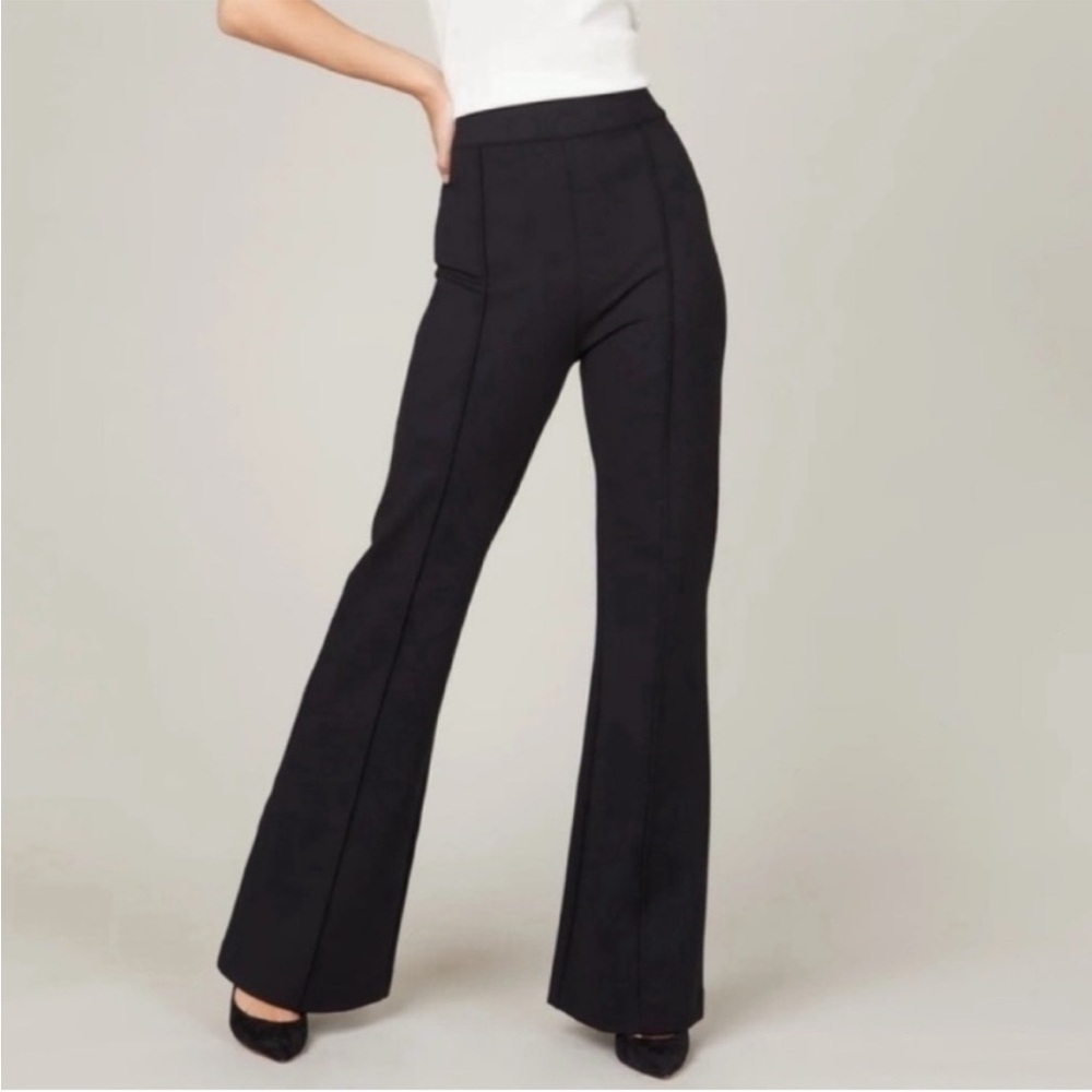 ▪️SPANX The Perfect Pant High Rise Flare Leg Black Pull on S Petite
